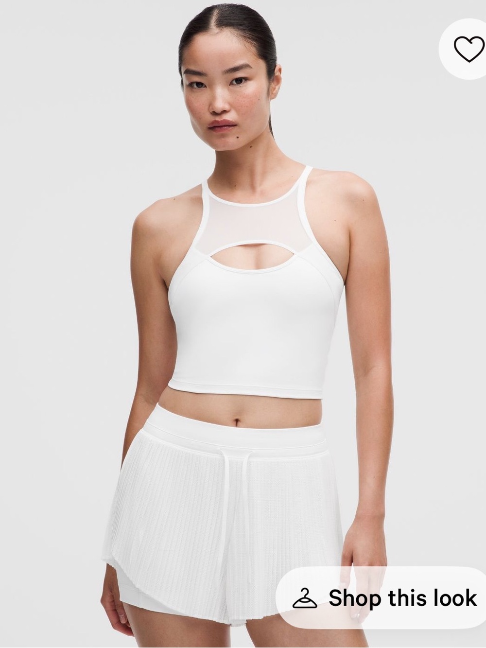 #920 NWT Lululemon Ace Advantage Mesh Tennis Tank White L XL